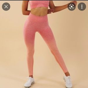 Peach ombre leggings